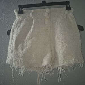 Zara Kids Cream Textured Shorts